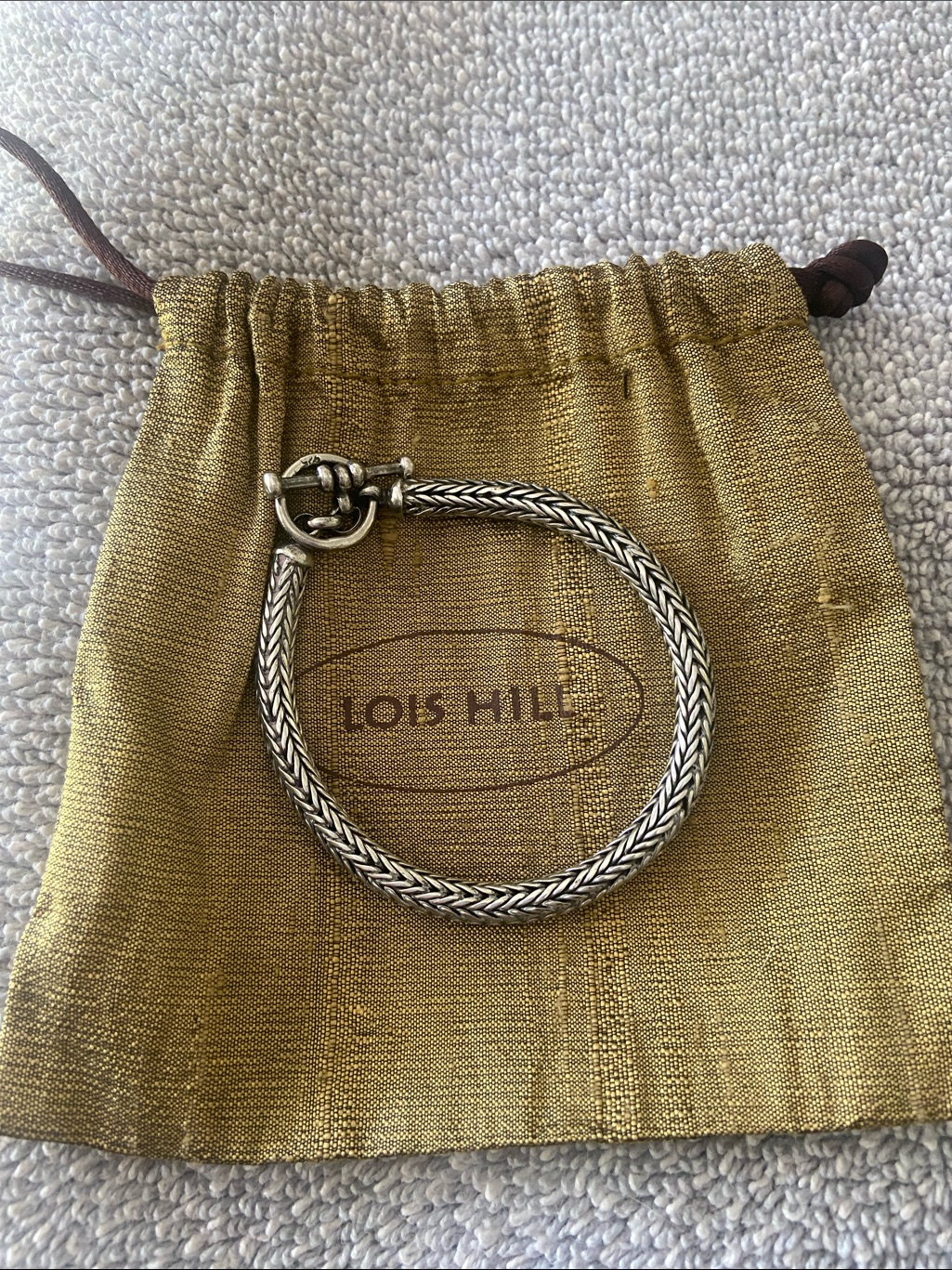 Lois Hill Braided Toggle Bracelet In Sterling Silver